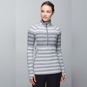LULULEMON Race Your Pace 1/2 Zip
Marshmallow Stripe Heathered Slate